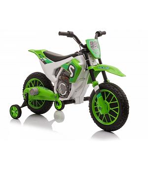 Motocross Eléctrica Infantil 12v Coco, Color Verde - LE9012
